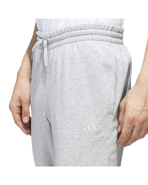 Adidas Gray Closed Hem Jersey Joggers for men