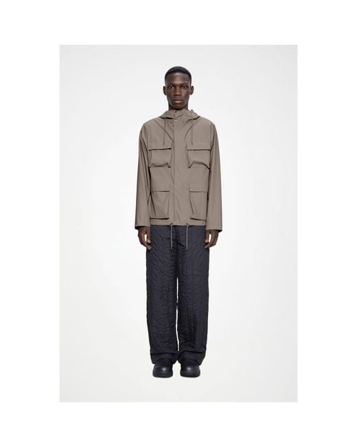 Rains Brown Pocket Waterproof Jacket