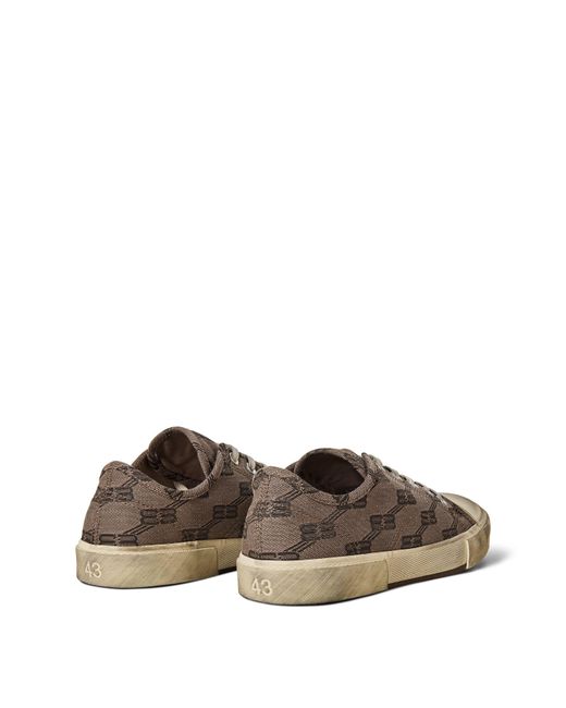 Balenciaga Brown Paris Monogram Low Trainers for men