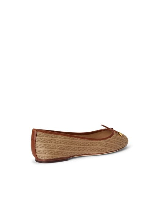 Ralph Lauren Brown Jayna Ballet Pumps