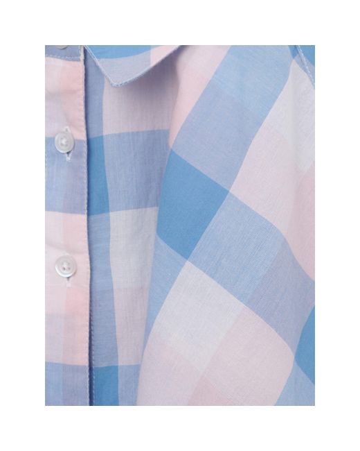 Phase Eight Blue Della Checked Tie Front Blouse