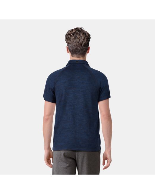 Lyle & Scott Blue Seamless Short Sleeve Polo Shirt for men