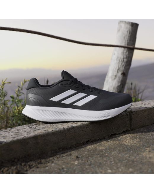 Adidas Black Run Falcon 5 Trainers for men