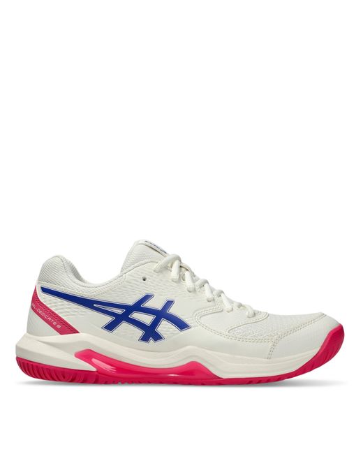 Asics White Gel-Dedicate 8 Tennis Shoes
