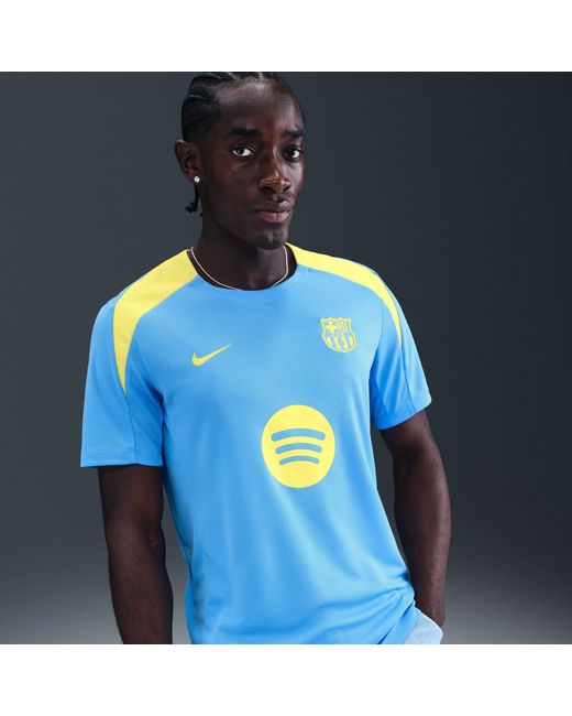 Nike Blue Barcelona Licensed Short Sleeve T-Shirt for men