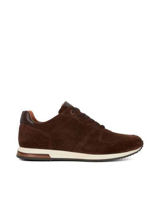 Dune Brown Trilogy Runner Low-Top Trainers for men
