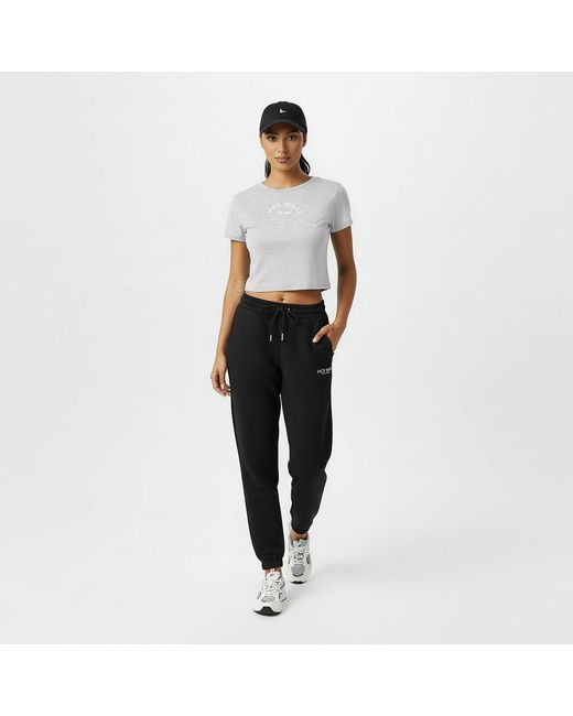 Jack Wills Gray Cropped Baby Tee Ladies