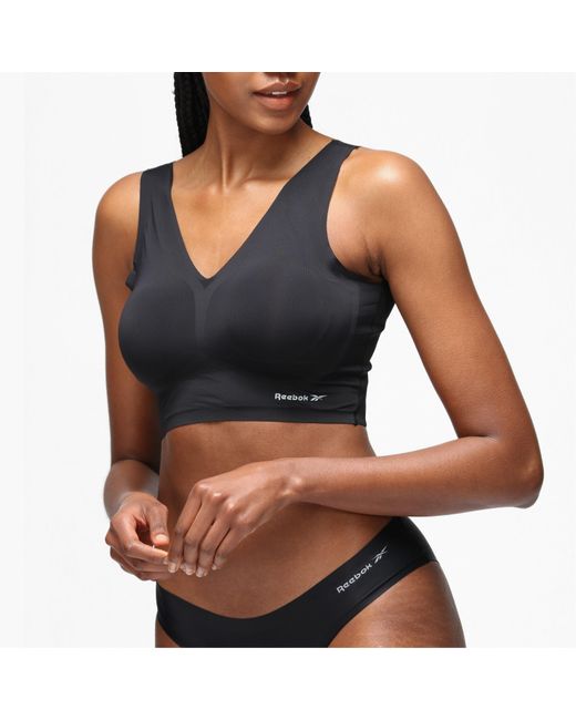 Reebok Black Amina Band Jersey Bralette