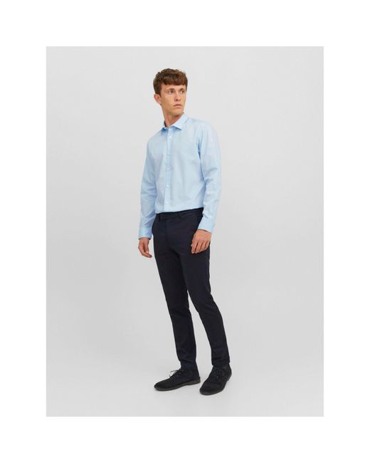 Jack & Jones Blue Joe Poplin Shirt for men