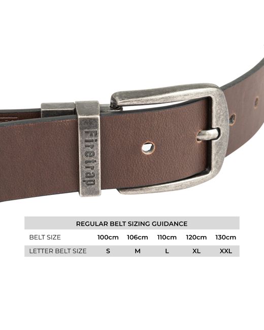 Firetrap Black Reversible Belt for men