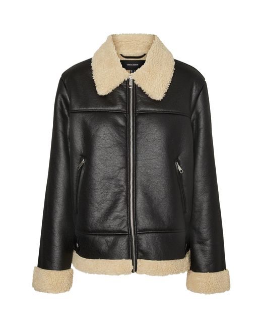 Vero Moda Black Kay Aviator Jacket