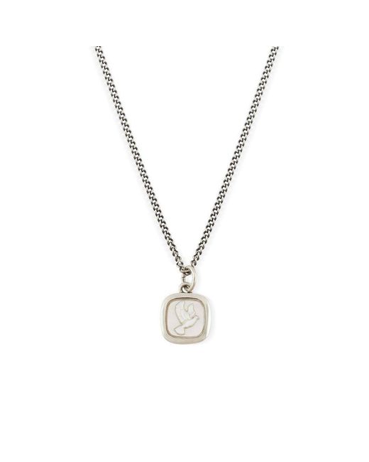 Serge Denimes Metallic Dove Cameo Necklace for men