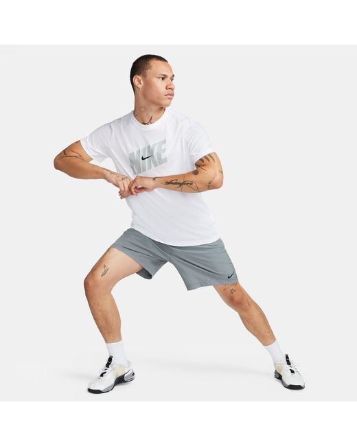 Nike Gray Dri-Fit Form 7 Unlined Versatile Shorts for men