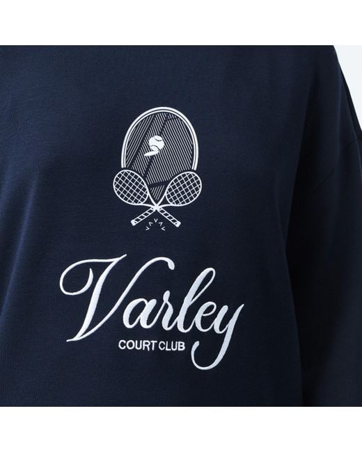 Varley Blue Rasco Crew Sweatshirt