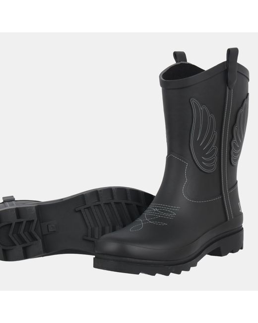 Jack Wills Black Cowboy Waterproof Wellingtons