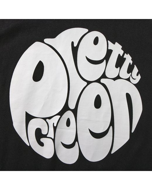 Pretty Green Black Large Logo Tee for men
