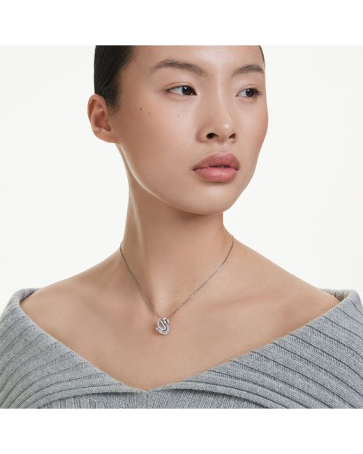 Swarovski White Swan Pendant