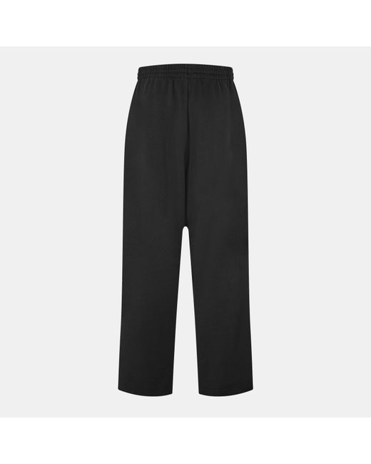 Balenciaga Black Wide Leg Jersey Open Hem Joggers for men