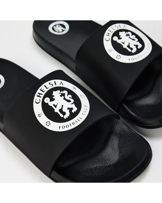 Team Black Adults Pool Sliders