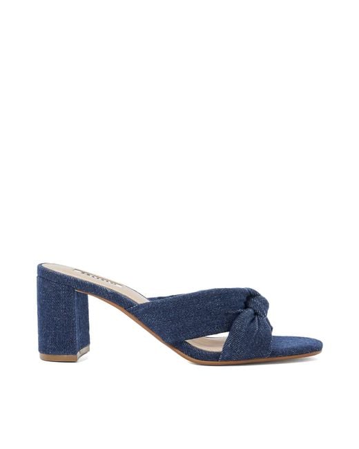 Dune Blue Madden Heeled Sandal