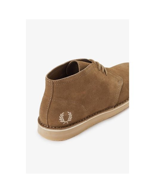 Fred Perry Brown Hawley Chukka Boots for men