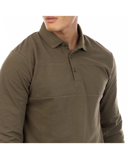 Peter Werth Green Noaks Long Sleeve Polo Shirt for men