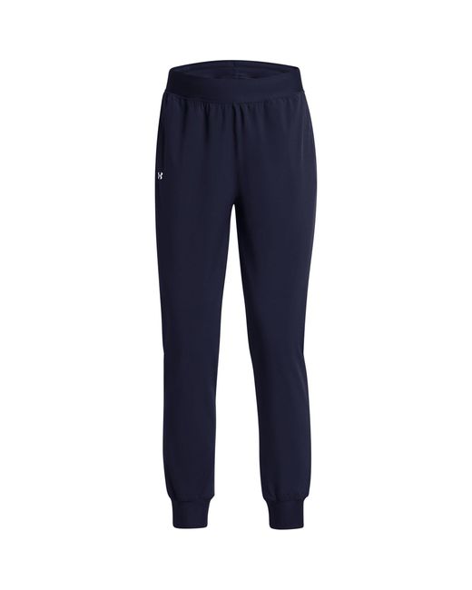 Under Armour Blue High Rise Woven Performance Tracksuit Bottom