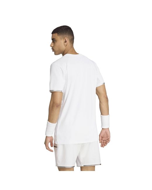 Adidas White Wim Short Sleeve Performance T-Shirt for men