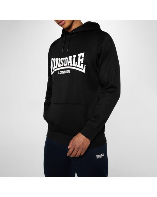 Lonsdale Black Essential Hoodie for men