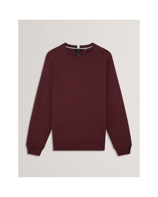 Ted Baker Purple Long-Sleeve Crew Tracksuit Top for men