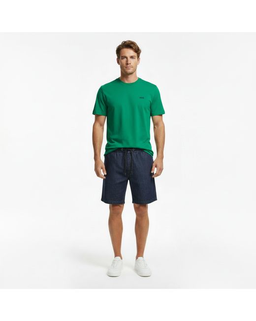Boss Green T-Shirt With Logo Design Stretch Cotton for men