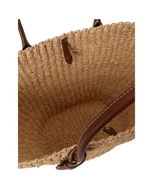 Polo Ralph Lauren Brown Straw Bag