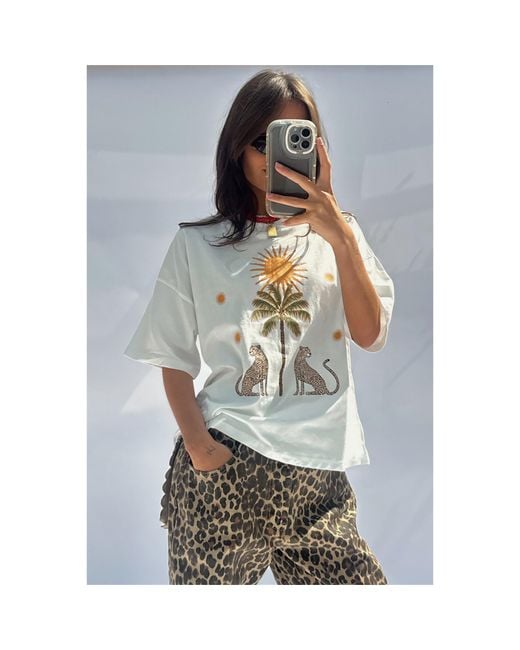 Never Fully Dressed White Running Wild T-Shirt