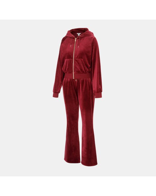 Miso Red Velour Tracksuit
