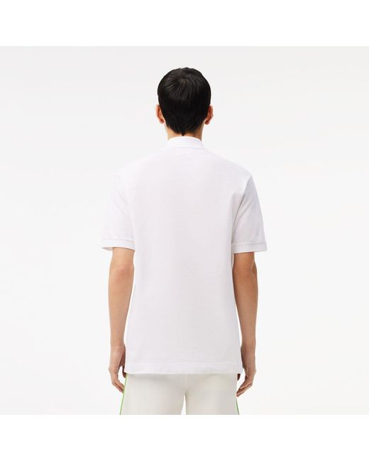 Lacoste Blue Classic Fit L.12.12 Argyle Polo Shirt for men