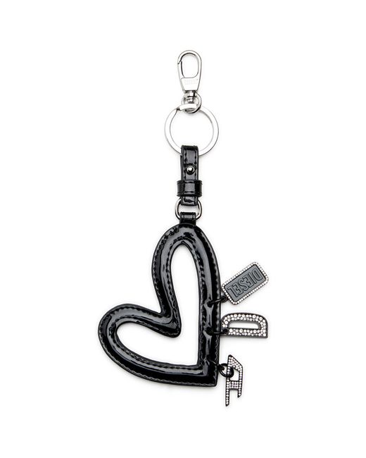 DIESEL White Heart Bag Charm