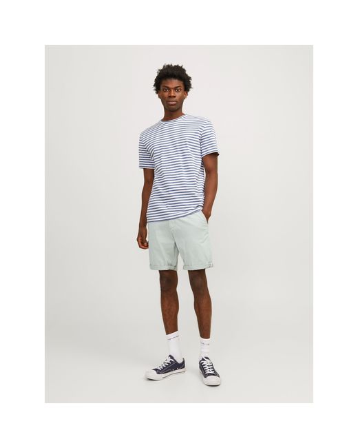 Jack & Jones White And Chino Shorts for men