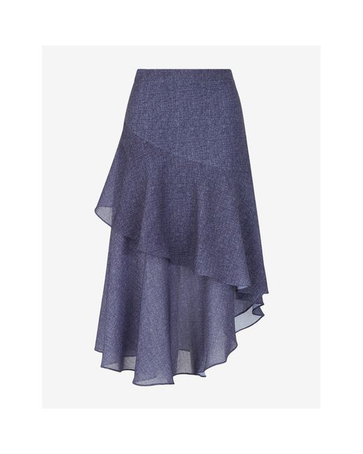 ARMANI EXCHANGE Blue Rara Midi Skirt