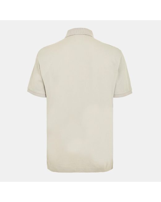 CP COMPANY METROPOLIS Natural Tipped Short Sleeve Polo Shirt for men