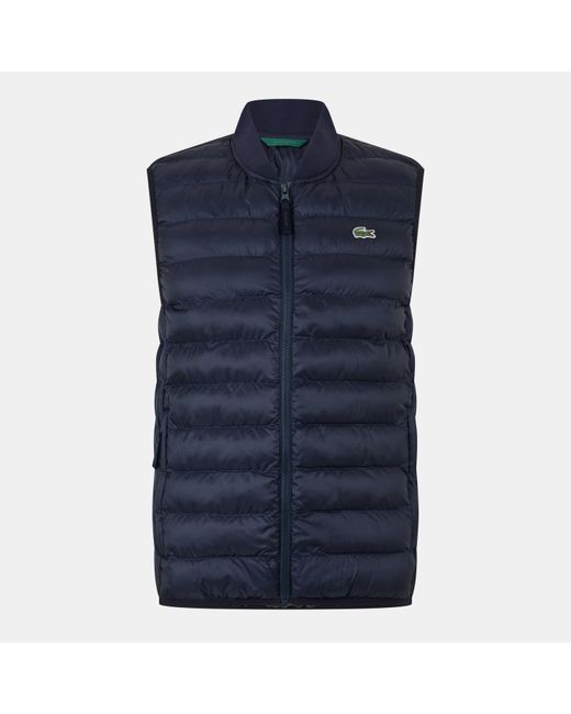 Lacoste Blue Quilted Gilet for men