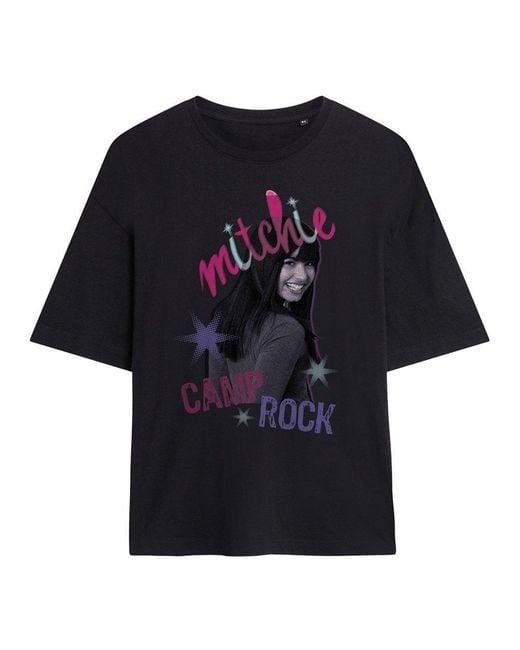 Disney Black Camp Rock Mitchie Airbrush Oversized T Shirt Blac