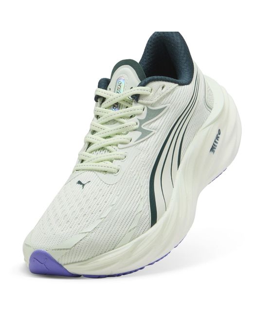 PUMA White Velocity Nitro 4 Everyday Neutral Road Running Shoes