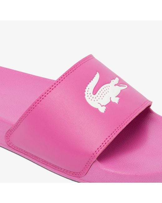 Lacoste Pink Serve Sliders