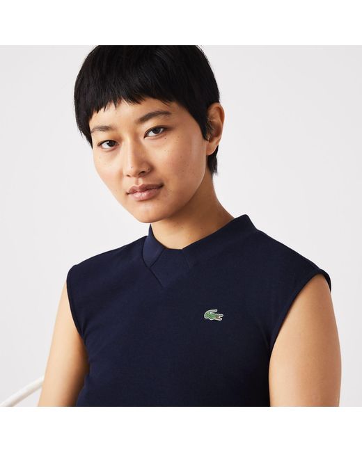 Lacoste Blue Sport Organic Cotton Golf Polo Shirt