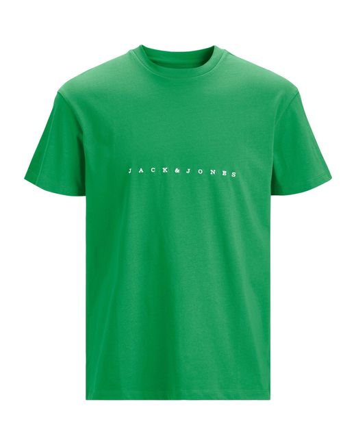 Jack & Jones Green Logo Short-Sleeve Regular Fit T-Shirt for men