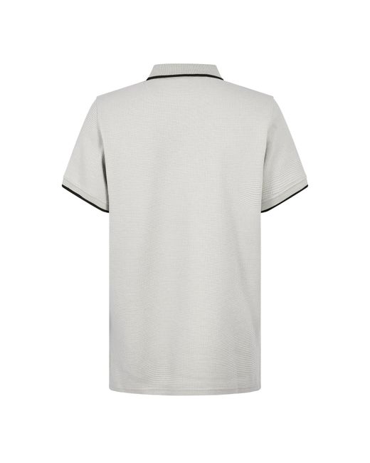 Firetrap Gray Waffle Short-Sleeve Polo Shirt for men