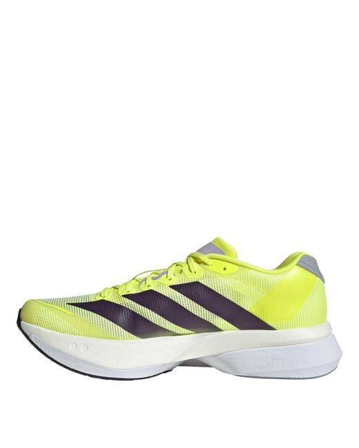 Adidas Yellow Adizero Boston 13 Road Running Shoes for men