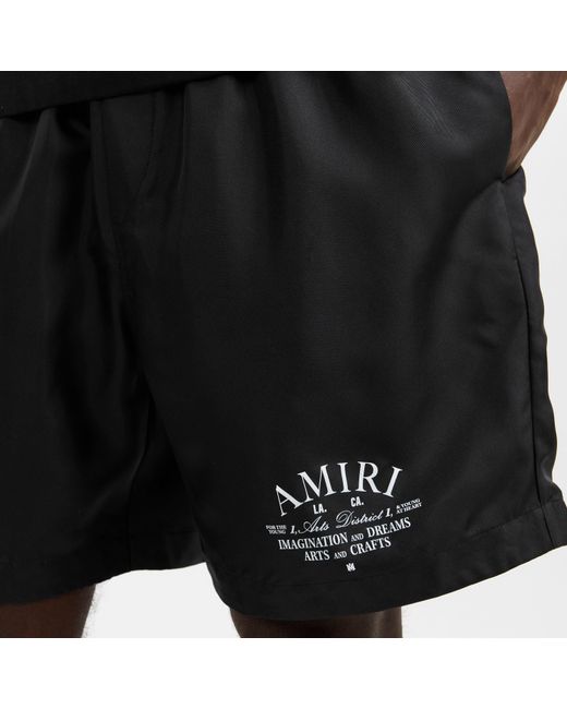 Amiri Blue Art Dstrt Woven Tracksuit Shorts for men