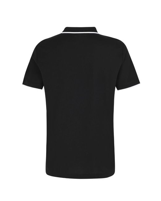 Calvin Klein Black Refined Pique Logo Polo Shirt for men