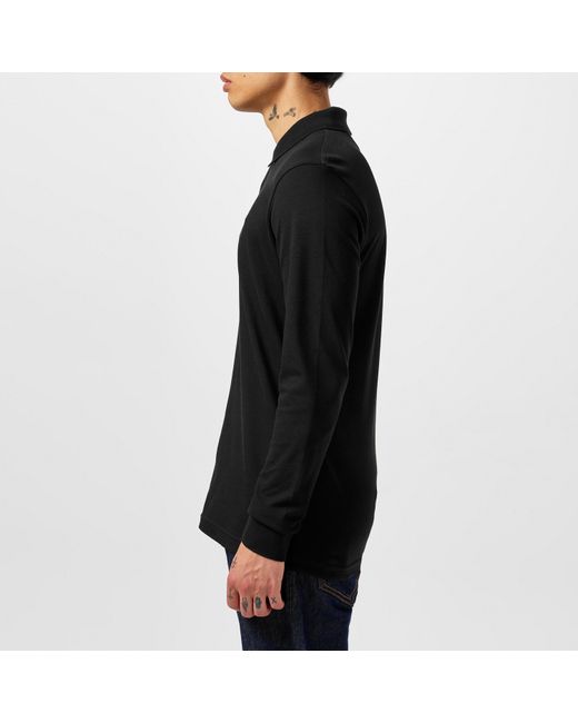 Boss Black Passerby Premium Cotton Long Sleeve Polo Shirt With Logo Detail for men
